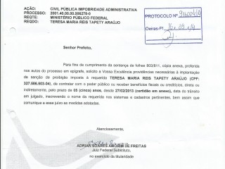 OFÍCIO Nº 118 PODER JUDICIÁRIO 001