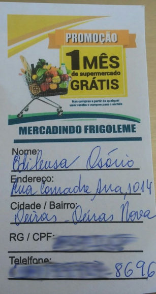 Frigroleme realiza sorteio da Promoção 1 mês de Supermercado Grátis 2 CUpom