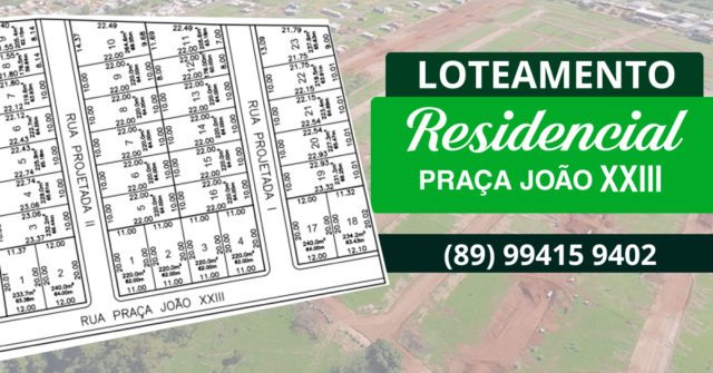 Adquira seu lote no Loteamento Residencial Praça João XXIII 1 resid