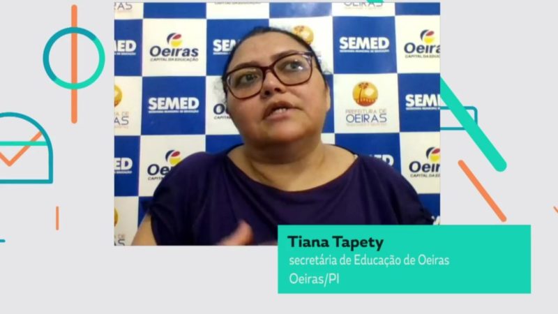 A Secretária de Educação de Oeiras (PI), Tiana Tapety participa de debate sobre alfabetização no Canal Futura 1 tiana