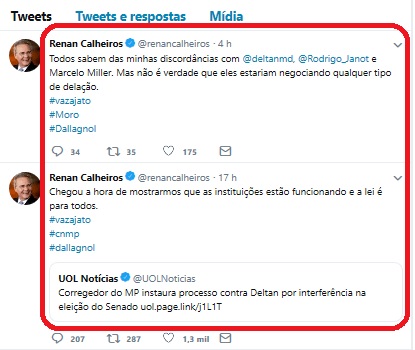 Renan Calheiros ironiza situação de Dallagnol: "não é verdade que ele estaria negociando delação" 1 renan
