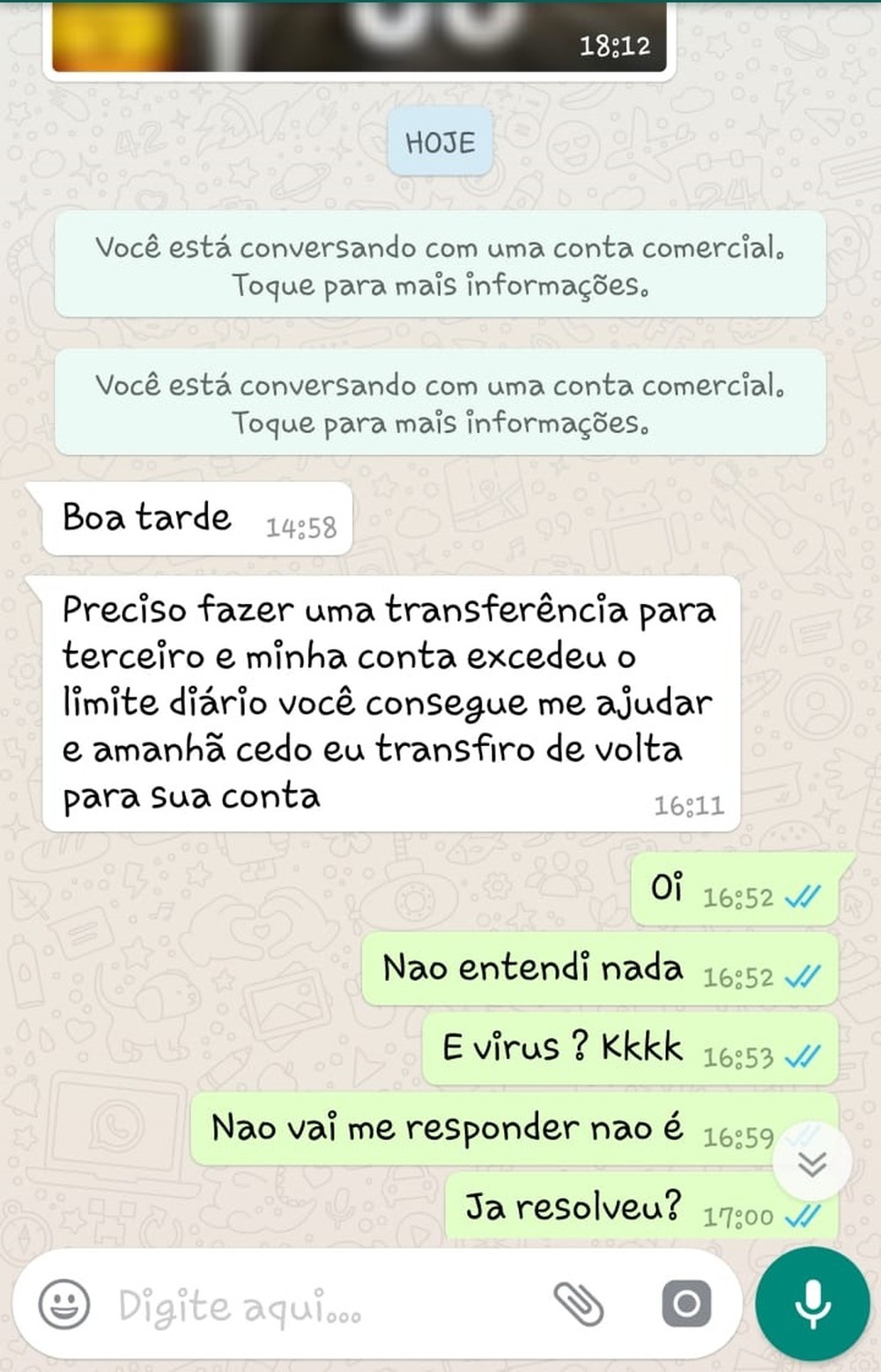 Bandido canta vítima após clonar celular e aplicar golpe: "Boca linda" 1 virus