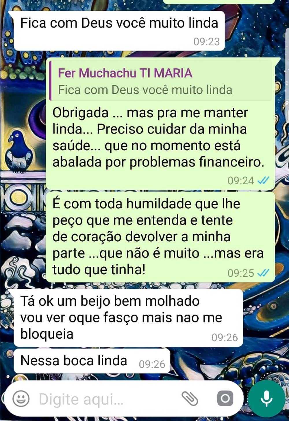 Bandido canta vítima após clonar celular e aplicar golpe: "Boca linda" 3 virus2
