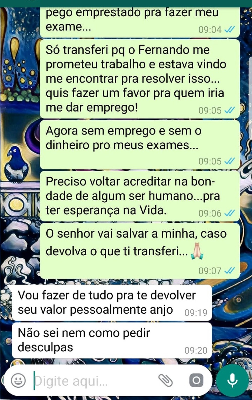 Bandido canta vítima após clonar celular e aplicar golpe: "Boca linda" 4 virus3