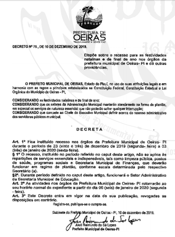 Decreto Municipal