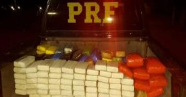 PRF apreende 275 kg de drogas na BR-230 em Oeiras (Reprodução)