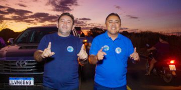 Candidatos: Assuero Costa (Vice), Tiel Sales (prefeito)