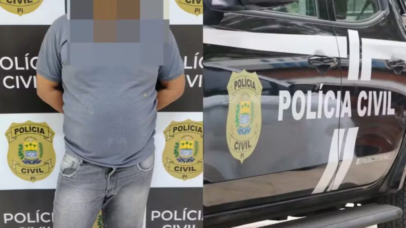 Homem é preso após agredir companheira com golpes de tesoura em Teresina; mulher estava com filha recém-nascida durante agressão — Foto: Divulgação