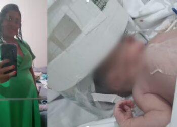 Família denuncia negligência médica após mulher morrer ao dar a luz e bebê ficar em estado grave no PI; Sesapi e PC investigam o caso — Foto: Reprodução/ Montagem G1