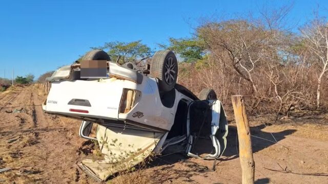 Homem morre em grave acidente no Sul do Piauí; bebê de um mês sobreviveu — Foto: PM-PI