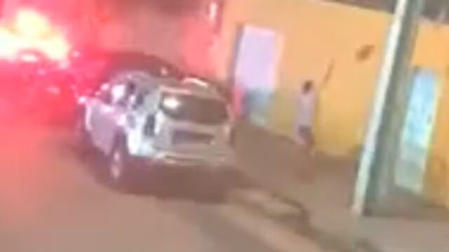 Mulher é flagrada arremessando filhote de cachorro por cima de muro em Teresina; polícia investiga — Foto: Reprodução