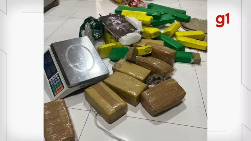 Barbearia usada para tráfico é descoberta em ação que prendeu três pessoas e fechou laboratório de drogas — Foto: Montagem g1