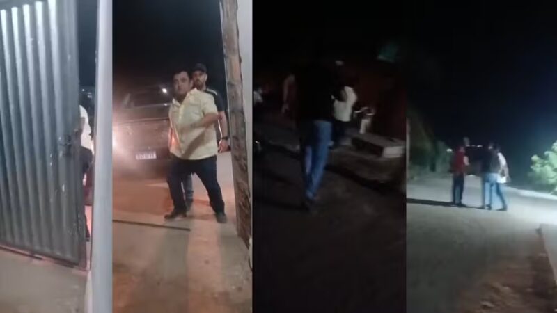 Prefeito invade casa de jovens no interior do PI. — Foto: Montagem g1